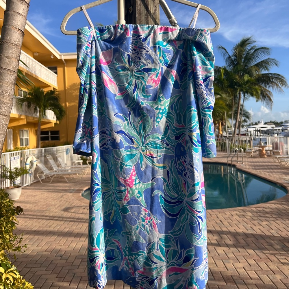 EUC Lilly Pulitzer off the shoulder dress size m